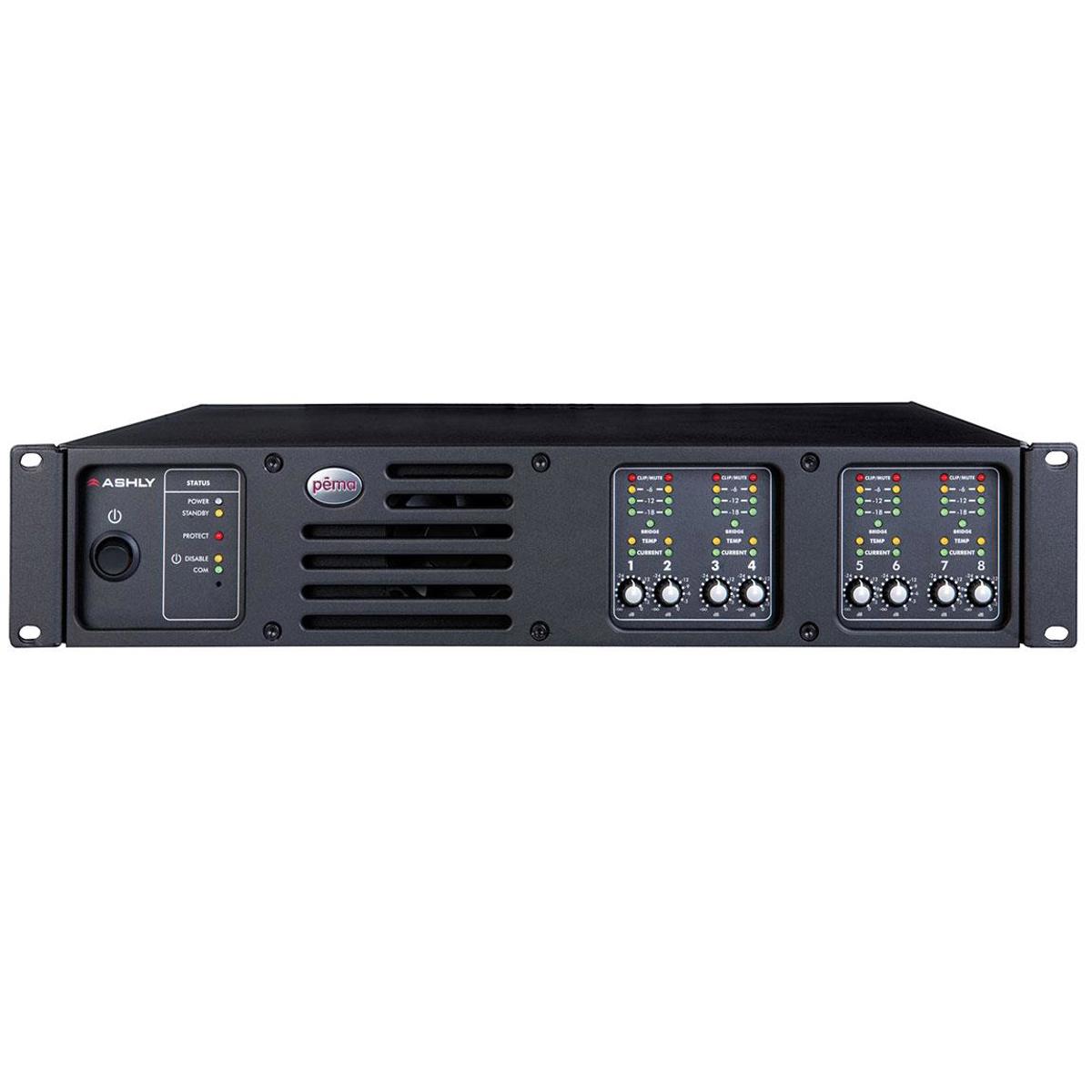 

Ashly PEMA Series Eight-Channel 125W 100V Protea-Equipped Media Amplifier