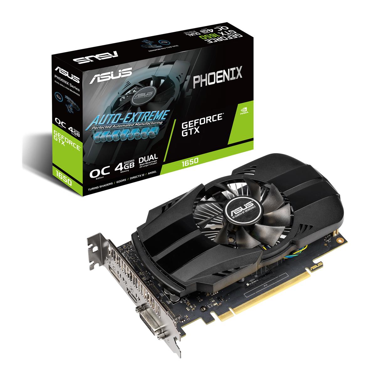 Image of ASUS Phoenix NVIDIA GeForce GTX 1650 OC Edition 4GB GDDR5 Gaming Graphics Card