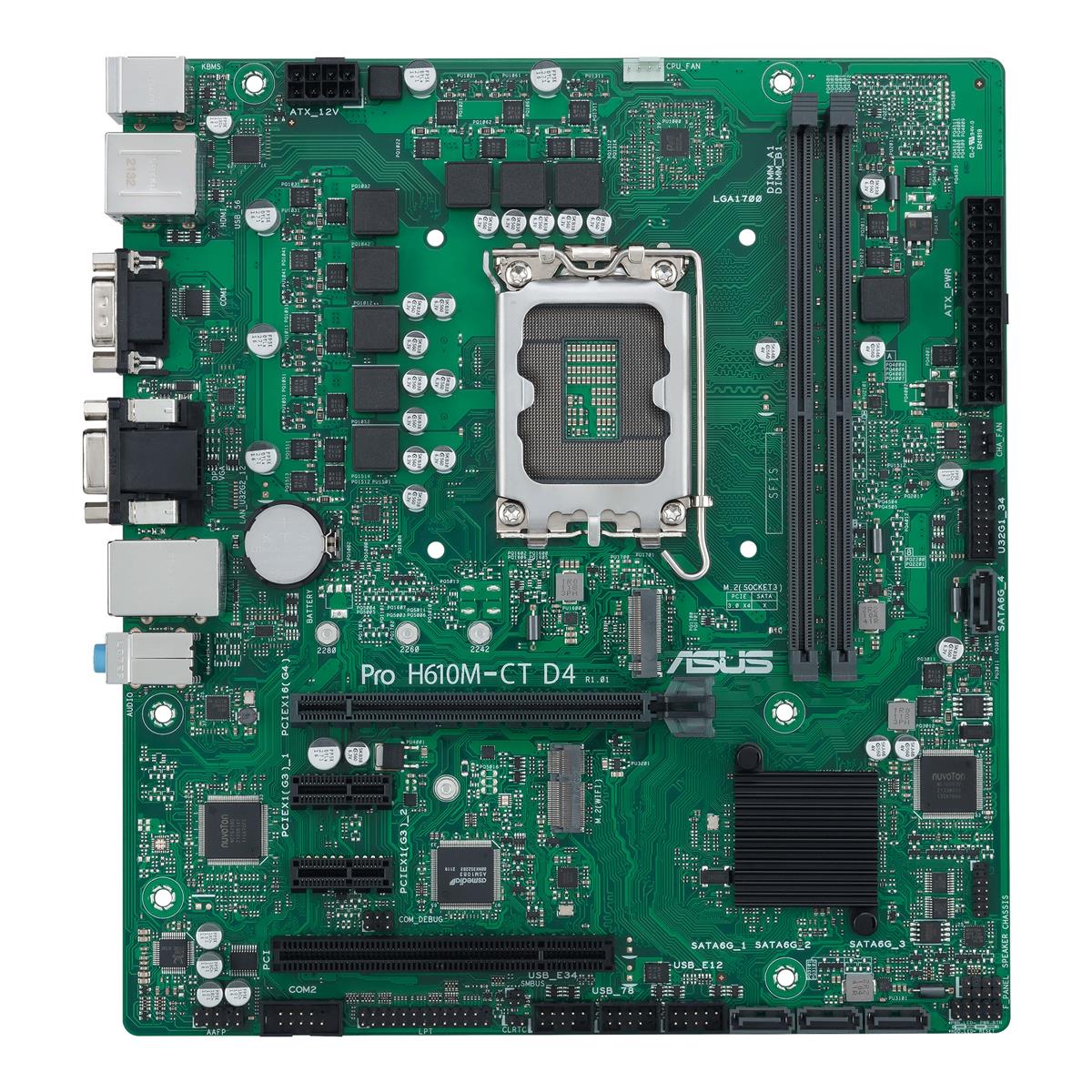 Image of ASUS Pro H610M-CT D4-CSM LGA 1700 Micro-ATX TCO-Optimized Motherboard