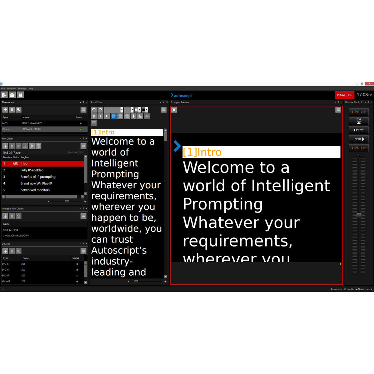 

Autoscript Newsroom License for WinPlus-IP Studio Prompting Software Application