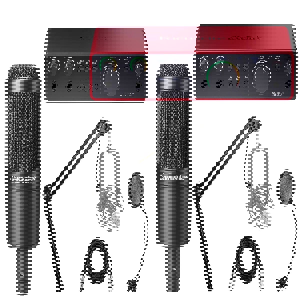 

Audio-Technica AT2035 Cardioid Condenser Side-Address Microphone - Bundle