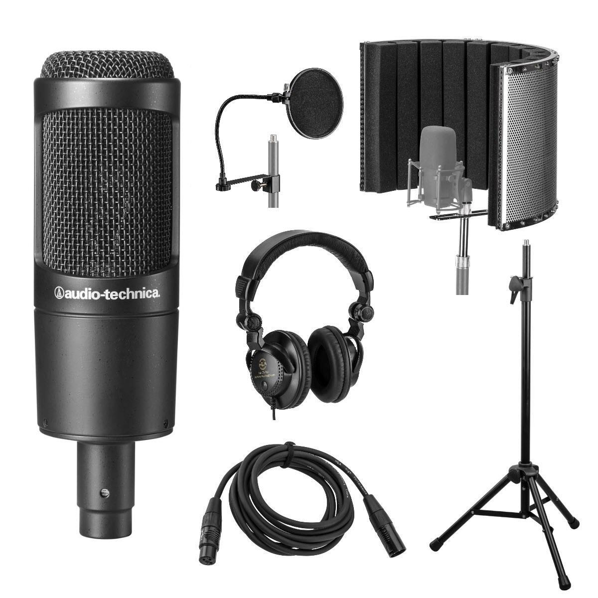 Image of Audio-Technica AT2035 Side-Address Microphone with Vocal Recording Setup Kit