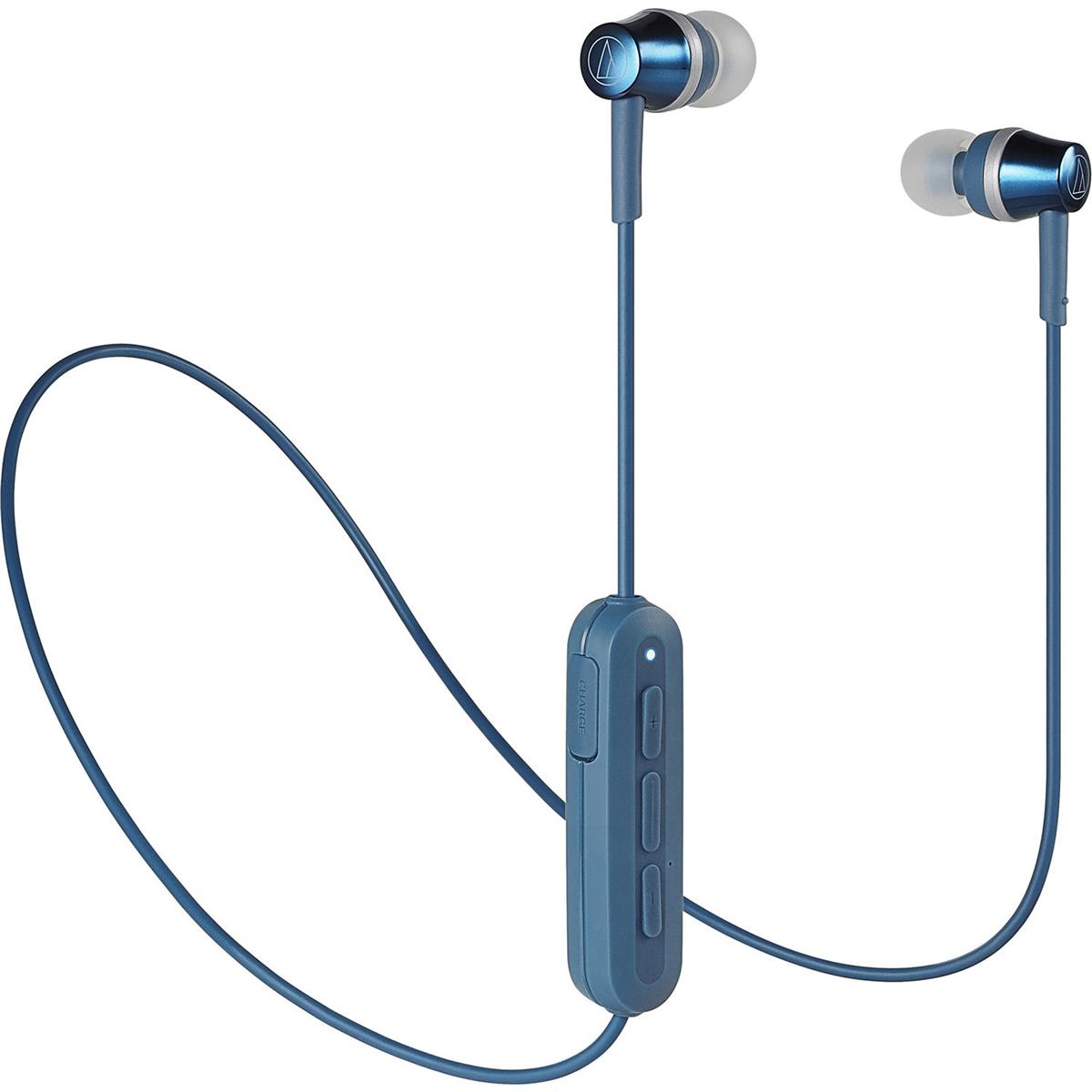 Photos - Headphones Audio-Technica ATH-CKR300BT Wireless In-Ear  w/ Mic, Blue ATH-CK 