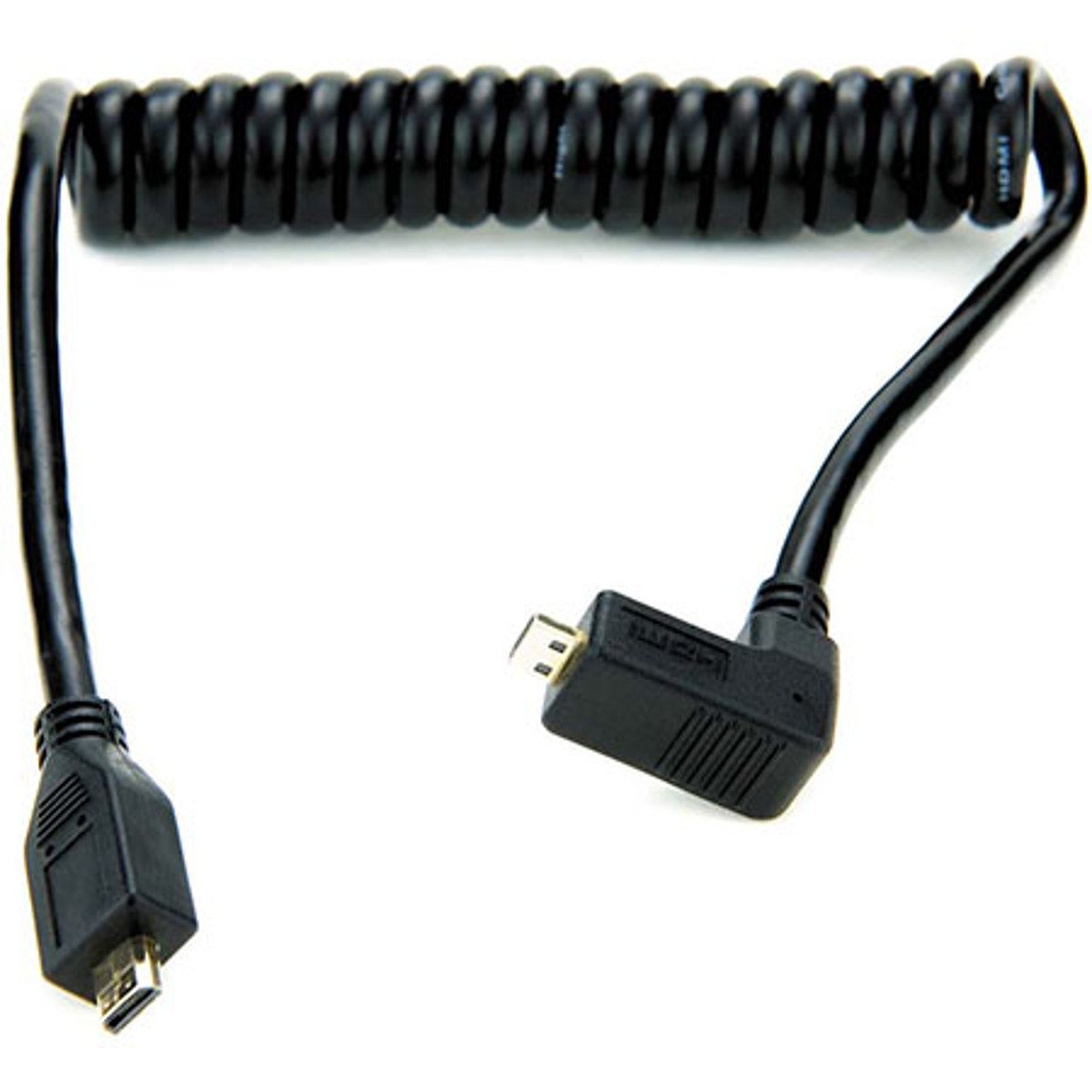 

Atomos 11.81"/30cm Coiled Right Angled Micro HDMI to Straight Micro HDMI Cable