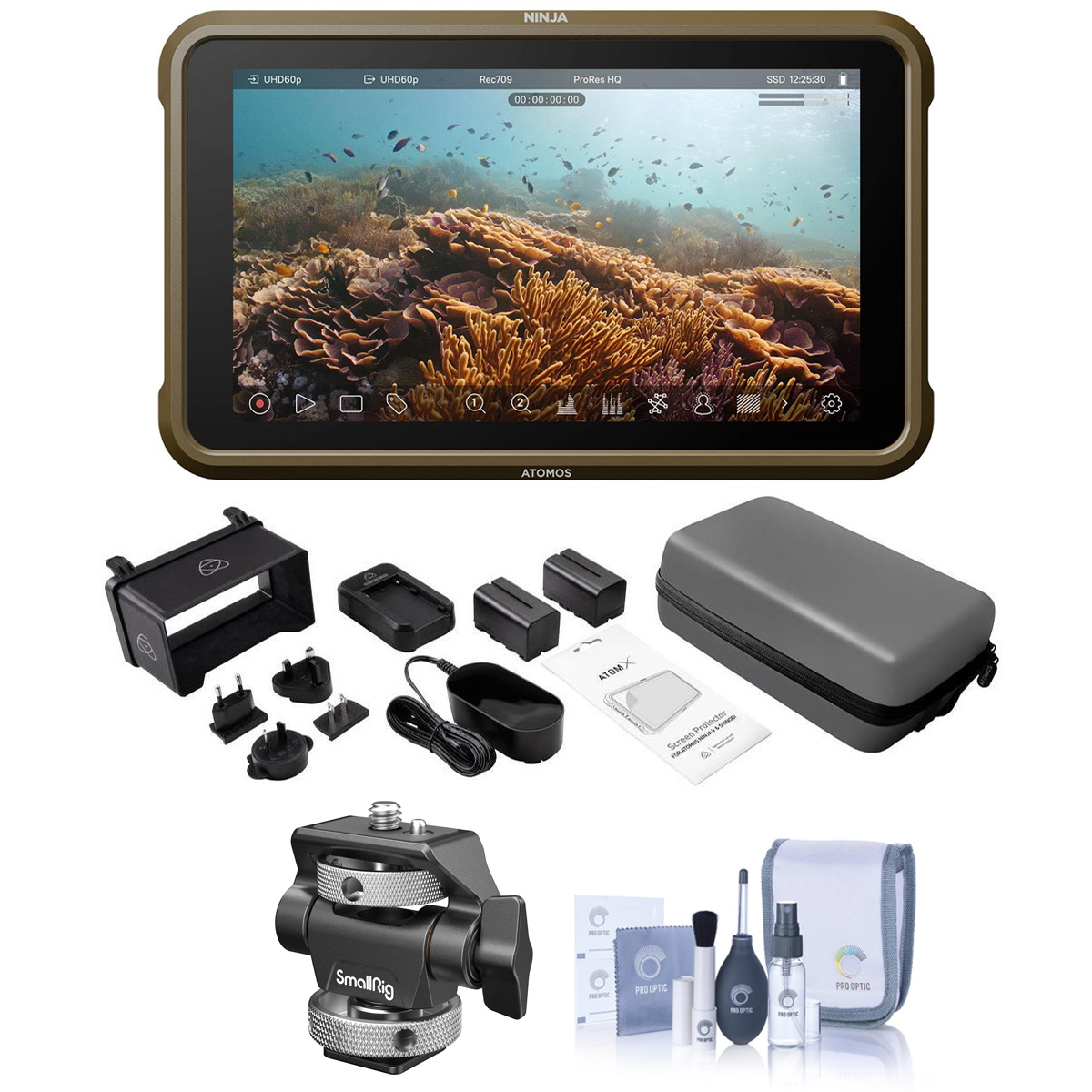 

Atomos Ninja 5.2" HDR Monitor-Recorder w/5" Acc. Kit, Monitor Mount,Cleaning Kit