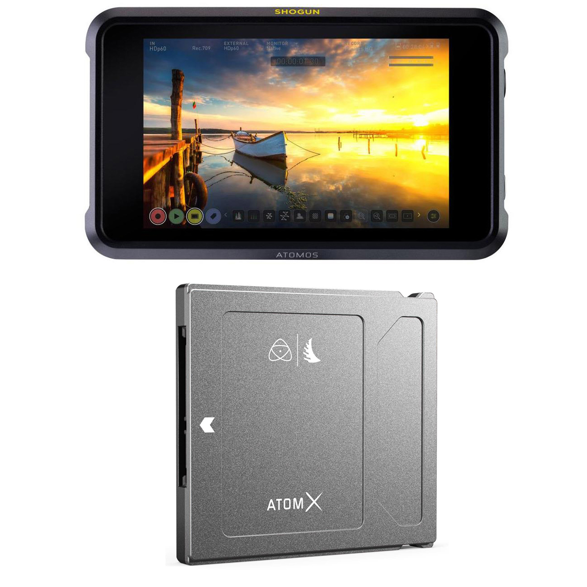 

Atomos Shogun 7 7" HDR Pro/Cinema Monitor-Recorder With AB AtomX SSD 500GB Drive
