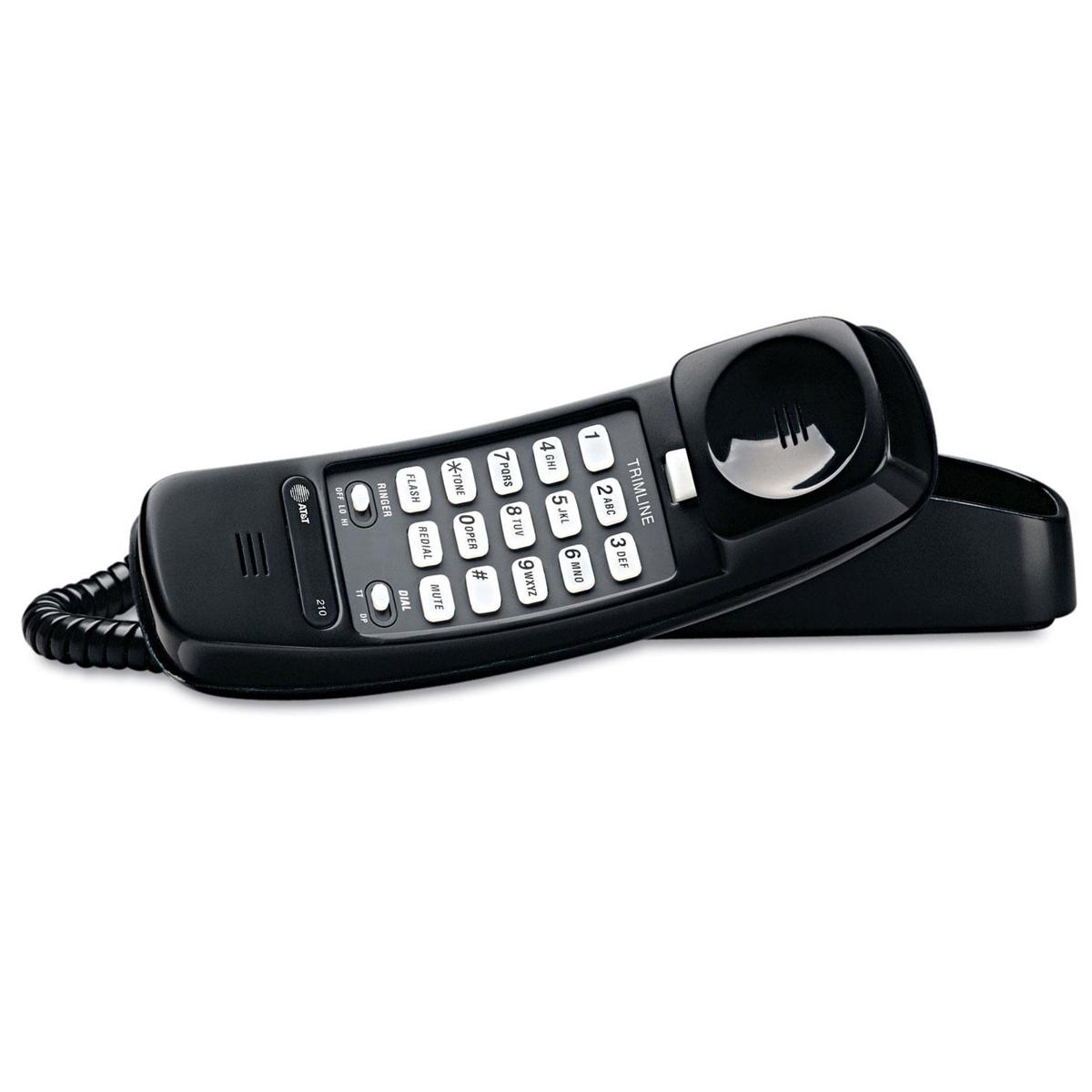 

AT&T 210 Trimline Phone with Memory Dialing, Black