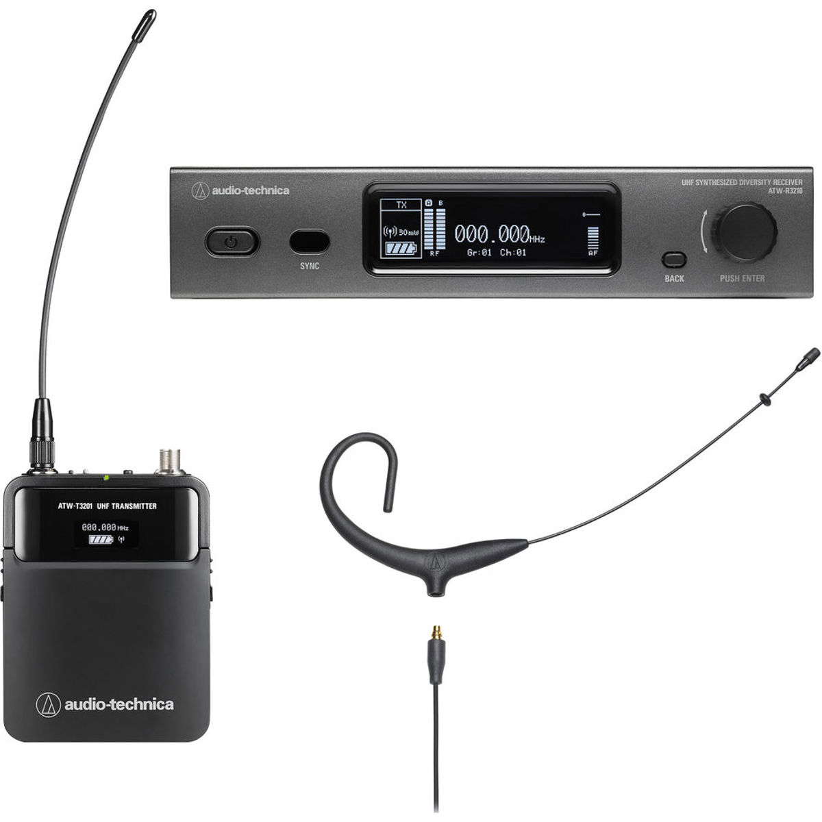 

Audio-Technica ATW-3211/892XDE2 4th Gen System with Headworn Mic, 470-530 MHz