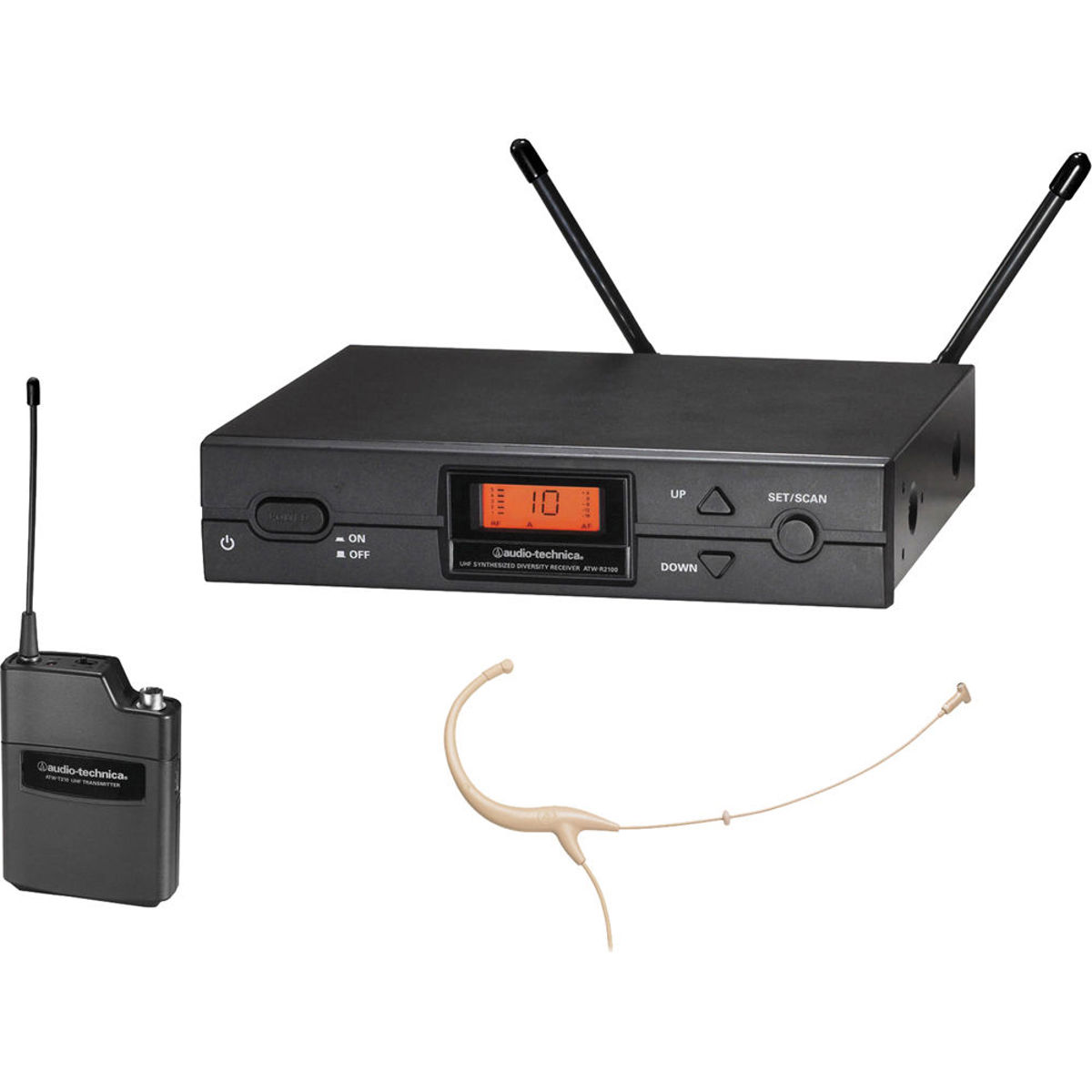 

Audio-Technica 2000 Series ATW-2194b Wireless System w/ BP894cW Beige Mic,Band I