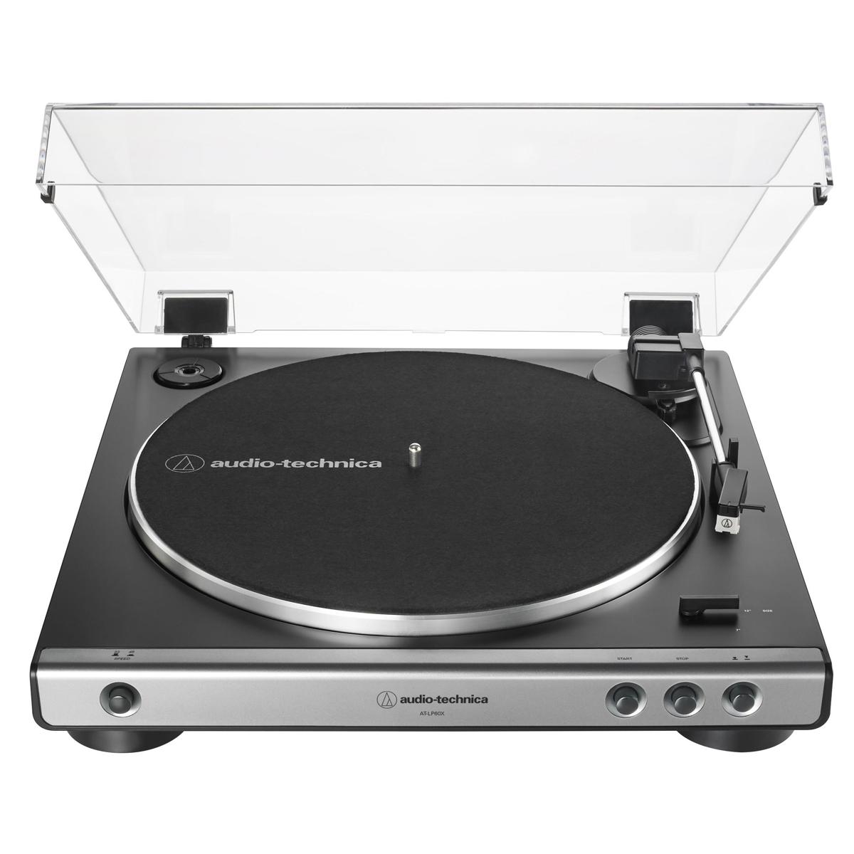 

Audio-Technica AT-LP60X Automatic Belt-Drive Stereo Turntable, Gun Metal/Black