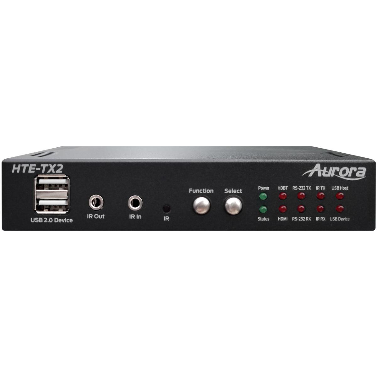 

Aurora Multimedia Aurora HTE-TX2 2 Input HDMI 2.0 Transmitter with Reversable USB 2.0 Cable