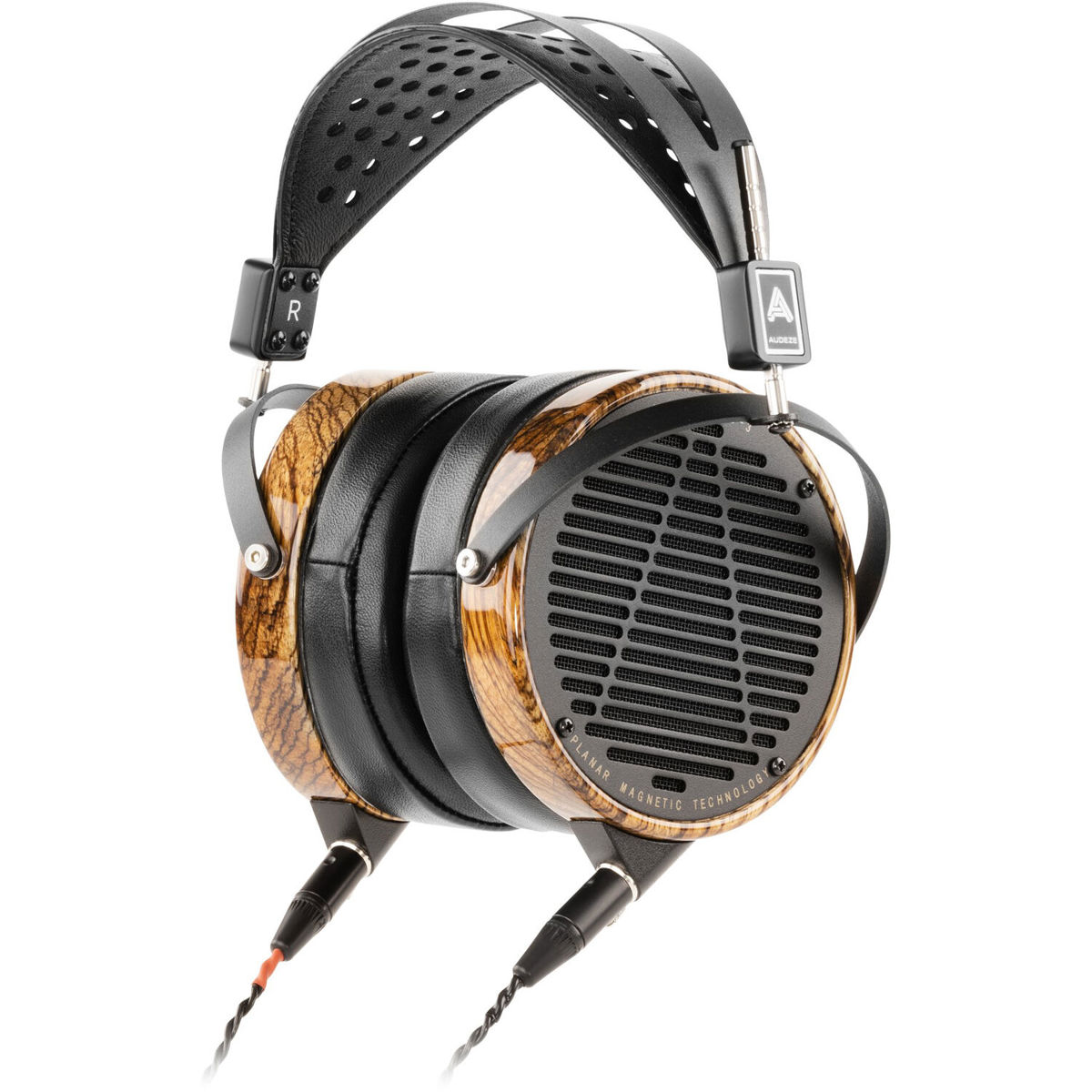 

AUDEZE LCD-3 Open-Back Planar Magnetic Headphones, Zebrano Rings, Leather-Free