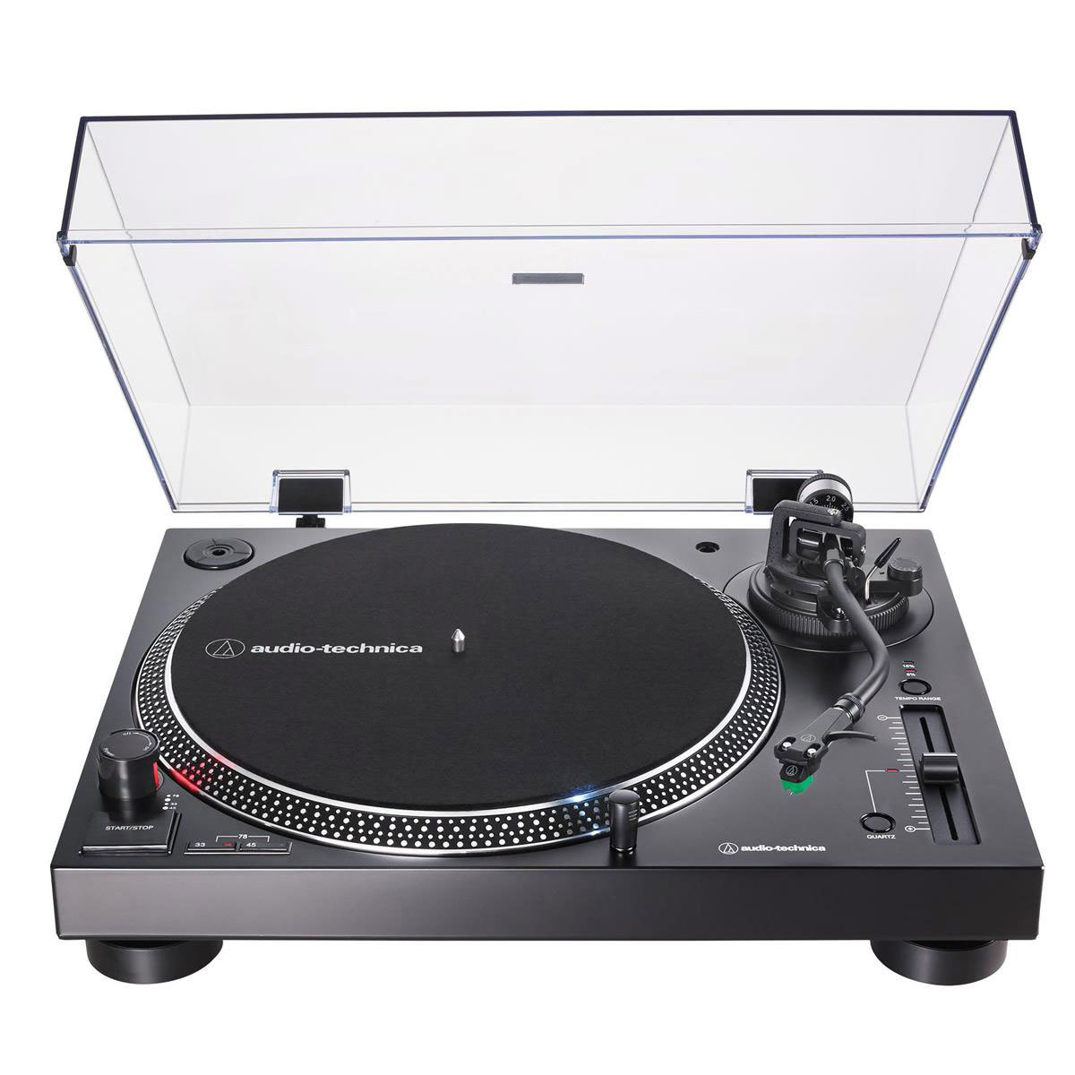 Audio-Technica ATLP120XUSB Direct-Drive Turntable Black W/Kanto YU4 Speakers -  AT-LP120XUSB-BK A