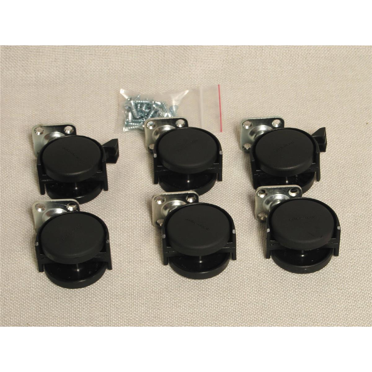 Image of Auralex ProGO-44 Caster Kit - 2x Locking &amp; 4x Non-Locking Casters