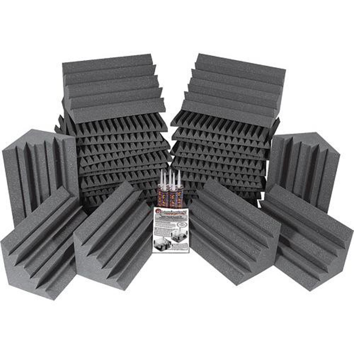 

Auralex Project-2 Roominator Kit, 24 Studiofoam Wedge Panels 2x24x24" (Charcoal)