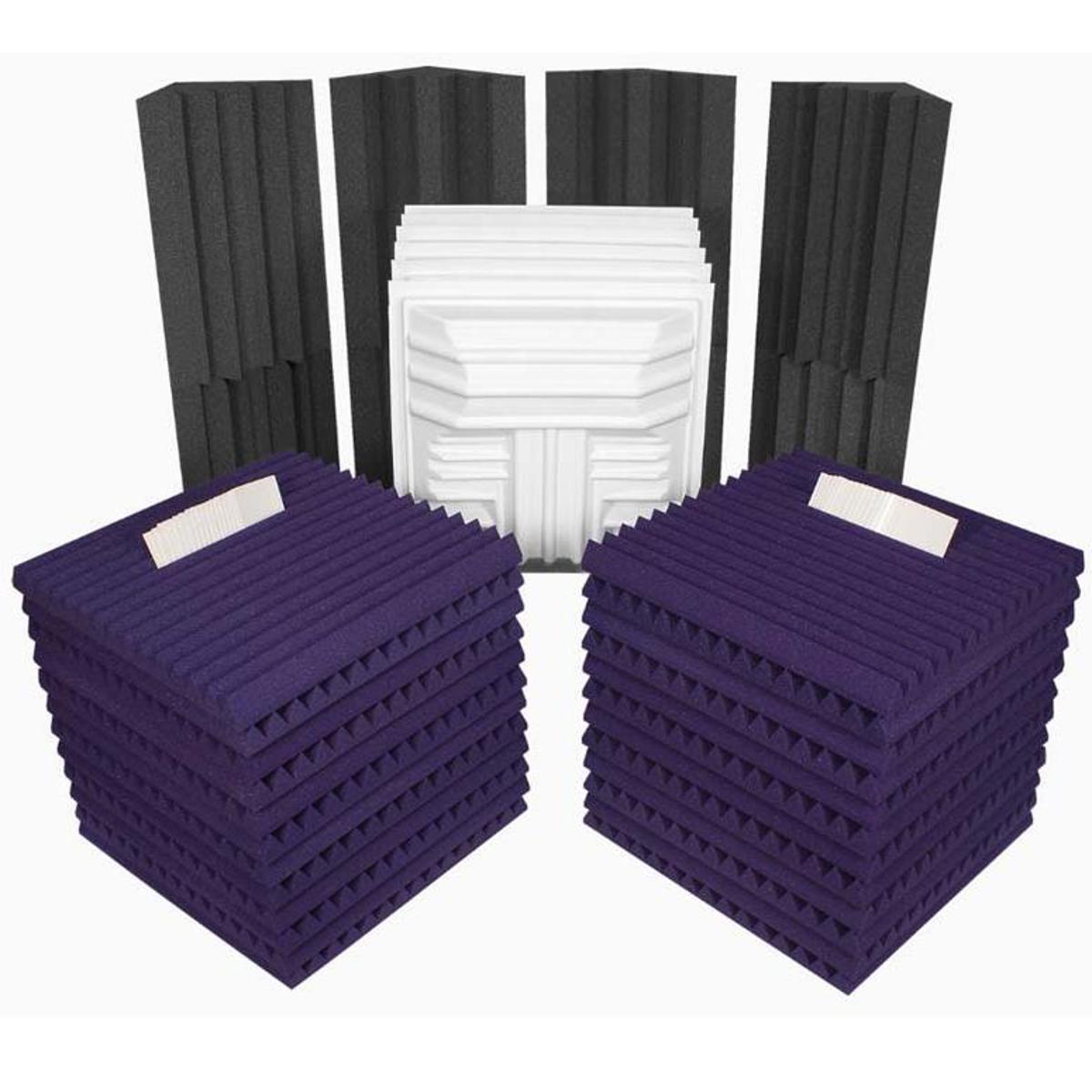 

Auralex Deluxe Plus Roominator Kit, 24 Studiofoam Panels 2x24x24" (Purple)