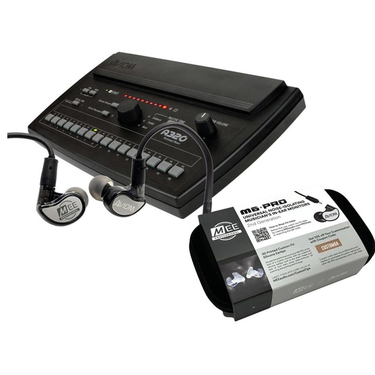 

Aviom A320 64-Channel Personal Mixer with MEE Audio M6 Pro In-Ear Monitors