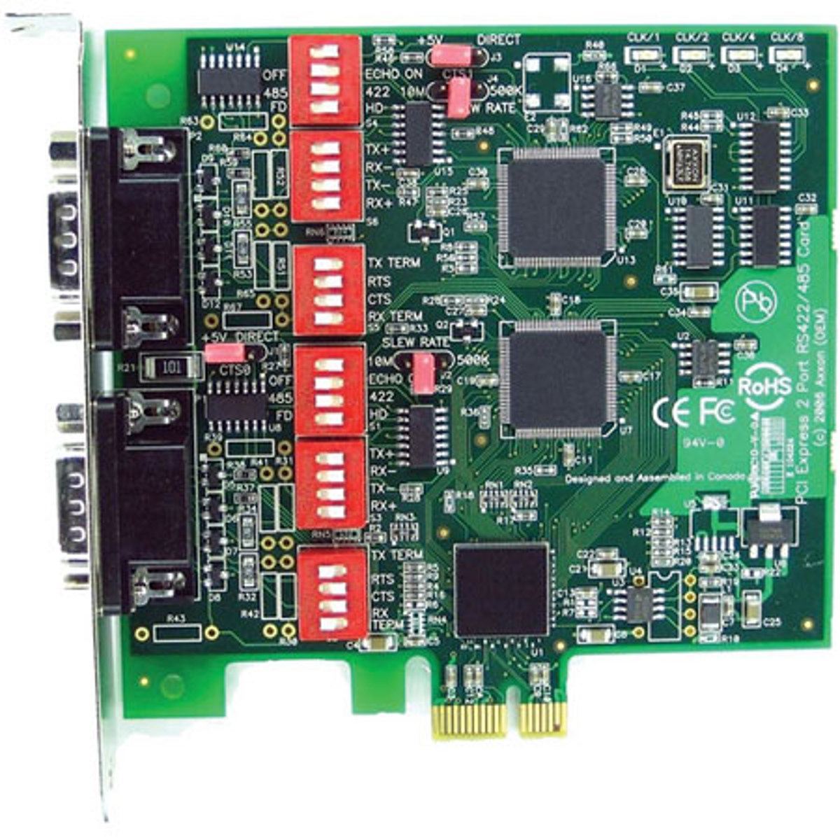 Image of Axxon 2 Port RS422/RS485 PCI Express Controller Card