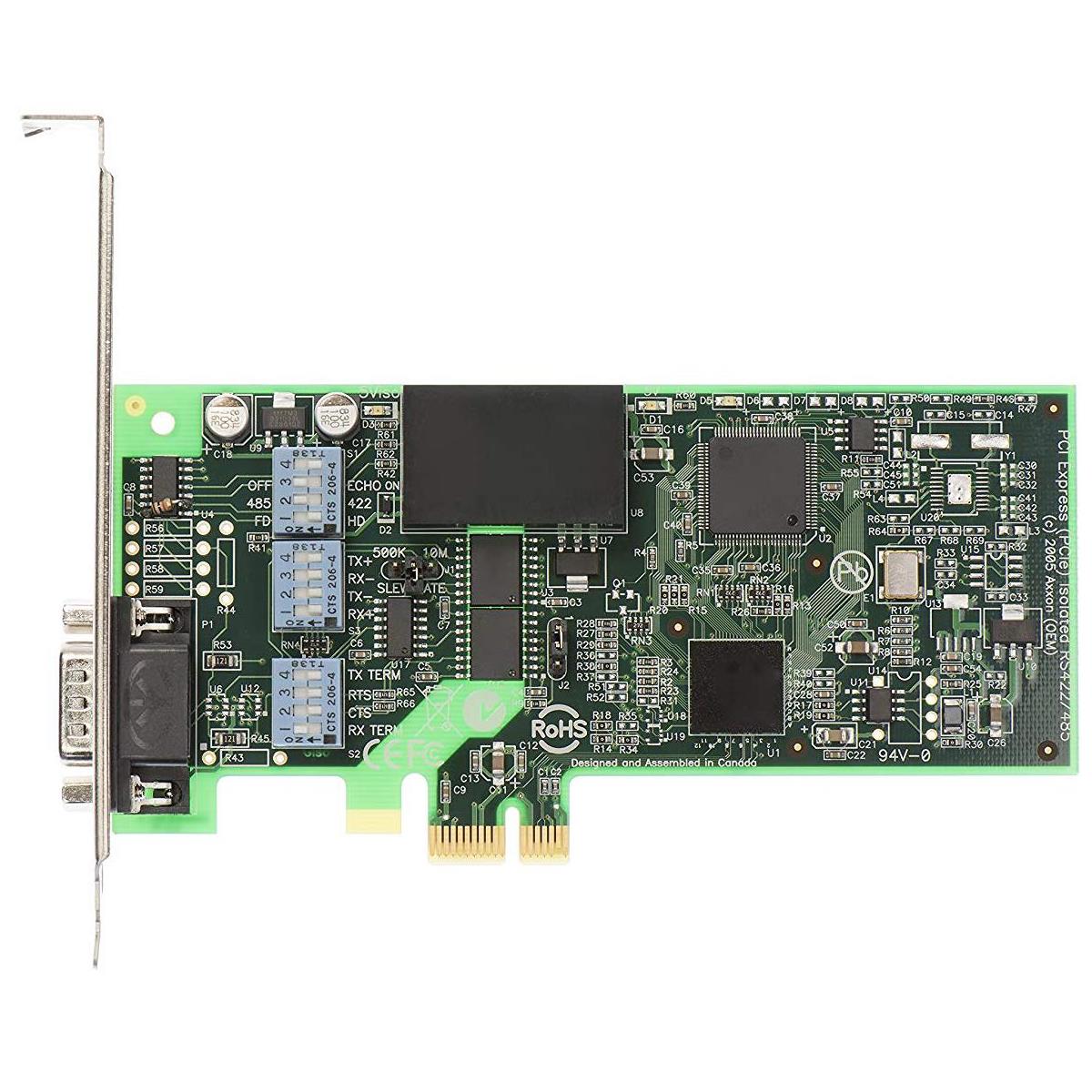 Image of Axxon PCIe 1 Port Gavanically Isolated RS422/RS485 Serial Card Adapter