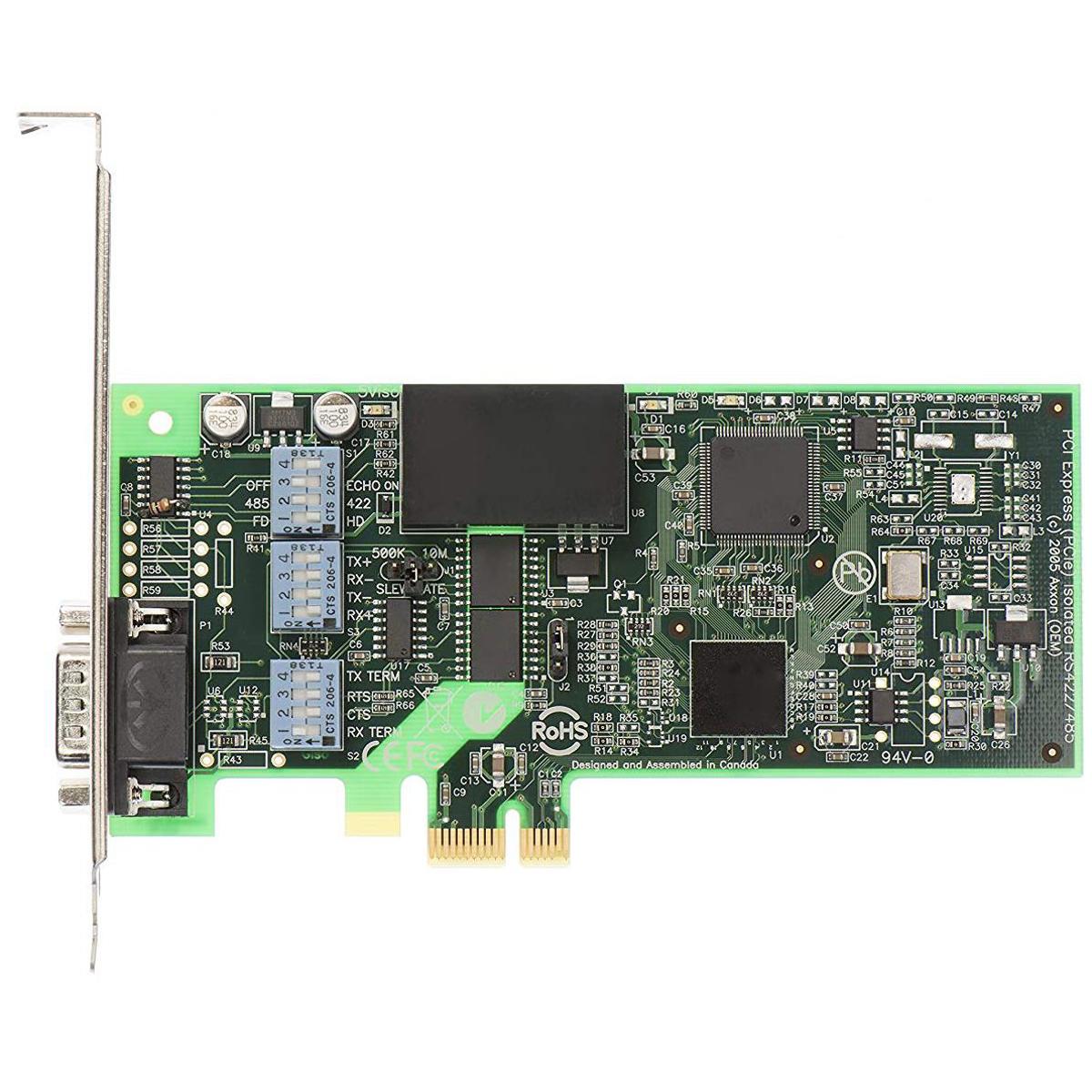 Image of Axxon PCIe 1 Port Gavanically Isolated RS422/RS485 Serial Card Adapter