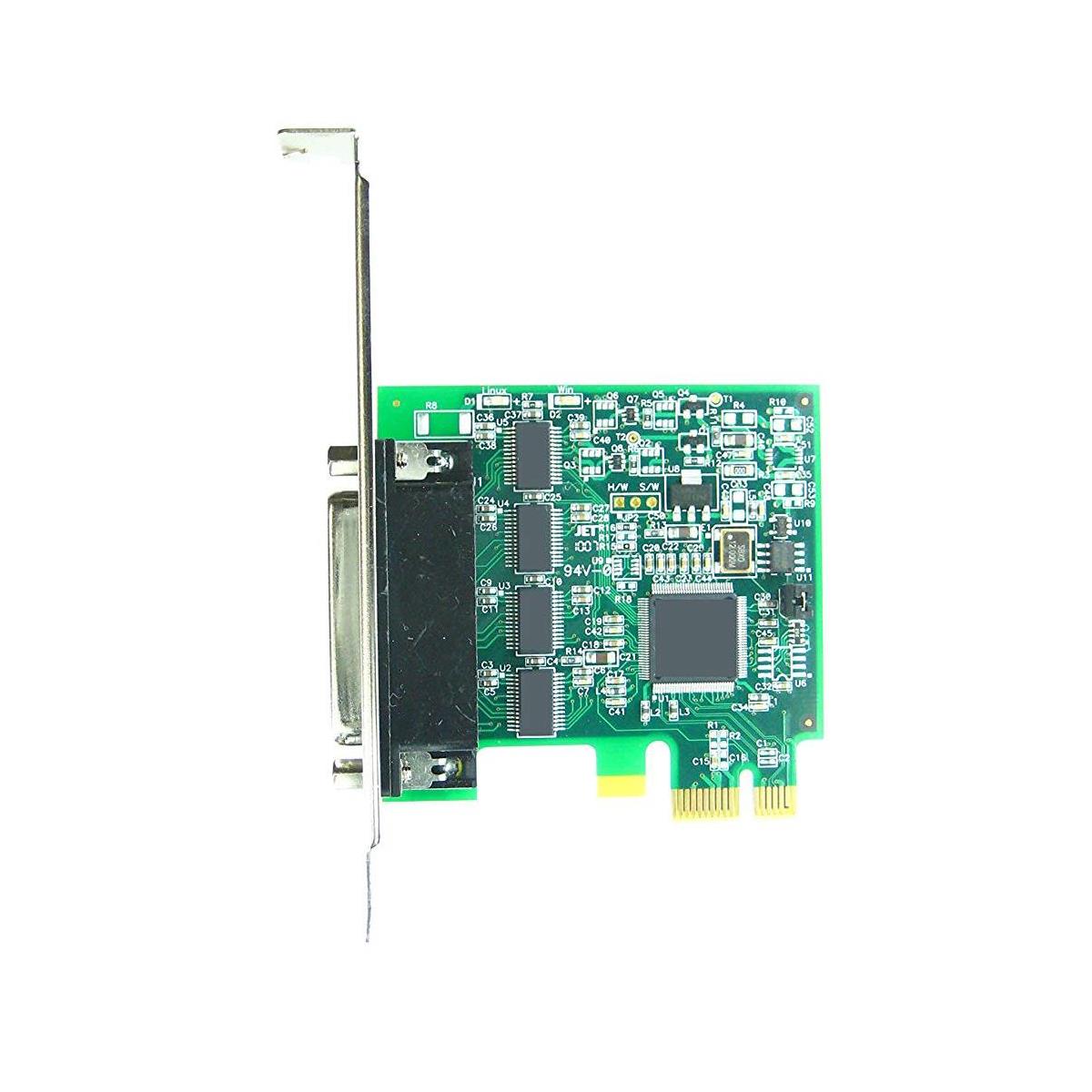 Image of Axxon PCI Express (PCIe) 4 Port RS232 Serial Card Adapter with Cable