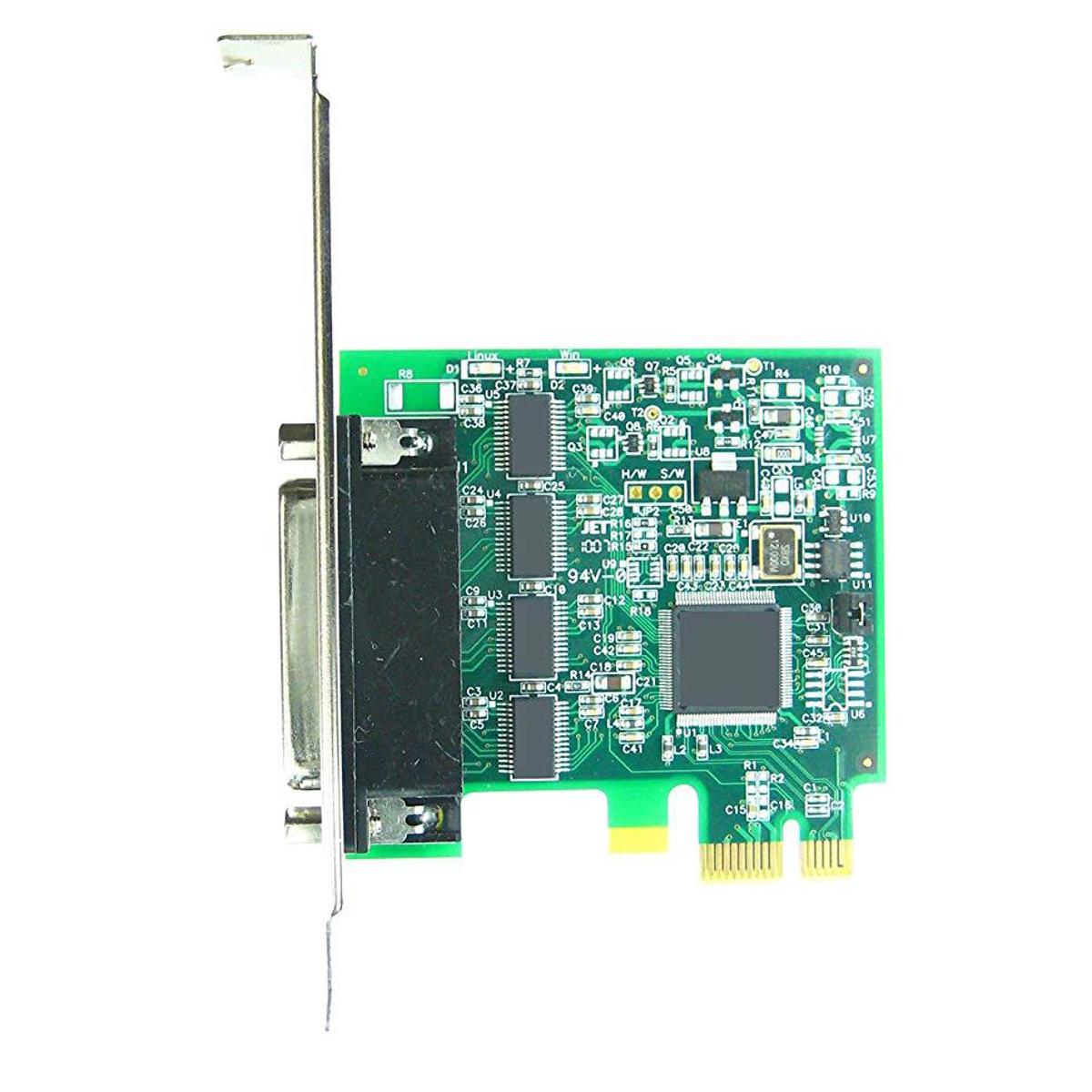 Image of Axxon PCI Express (PCIe) 4 Port RS232 Serial Card Adapter with Cable