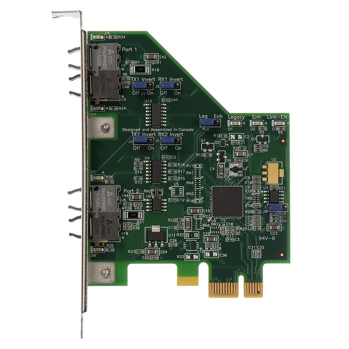 Image of Axxon PCI Express (PCIe) 2 Port Fiber Optic Adapter Card