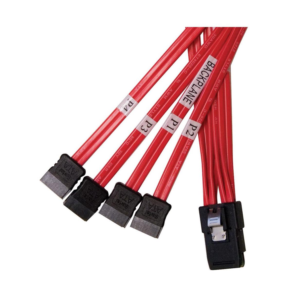 Image of ATTO Technology 0.5m (1.64') Internal SFF-8087 to (4) X1 SATA Cable