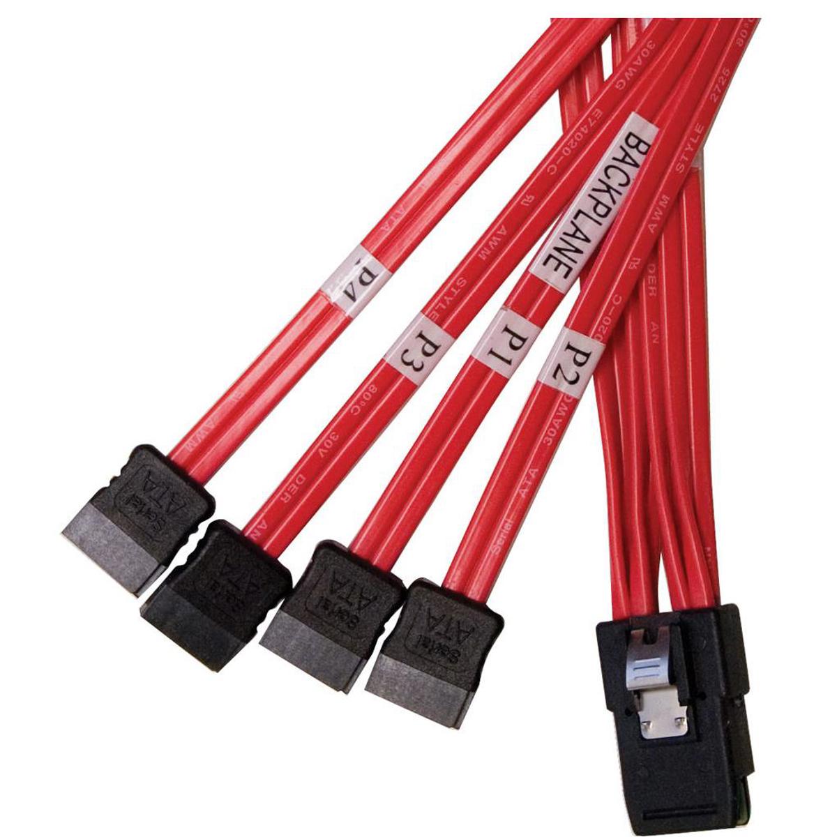 Image of ATTO Technology 0.5m (1.64') Internal SFF-8087 to (4) X1 SATA Cable