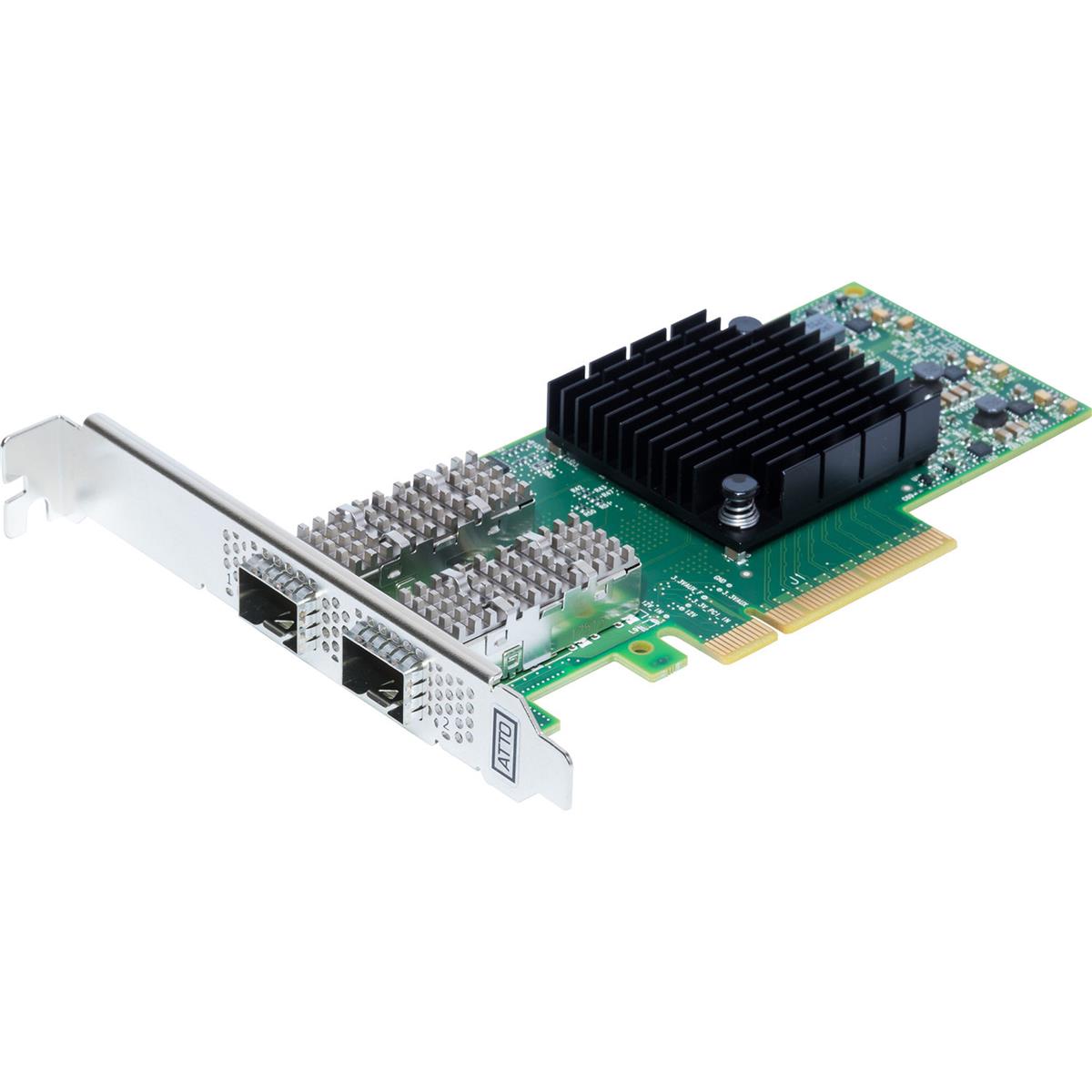 Image of ATTO Technology FastFrame N322 2-Ch 10/25GbE x16 PCIe 3.0 Network Adapter