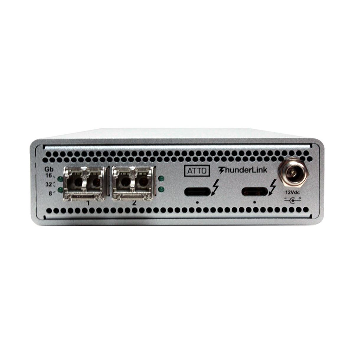 Image of ATTO Technology FC 3322 2-Port 40Gb/s Thunderbolt3 to 2Port 32Gb/s Fibre Adapter