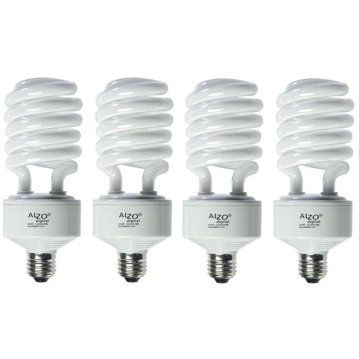 

Alzo Digital 45W 220V CFL Video-Lux Photo Light Bulb, 5600K, Pack of 4