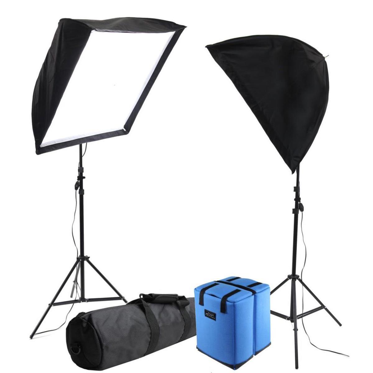 

Alzo Digital 200 LED Umbrella Softbox 5500K 2 Light Kit with Stands and Cases