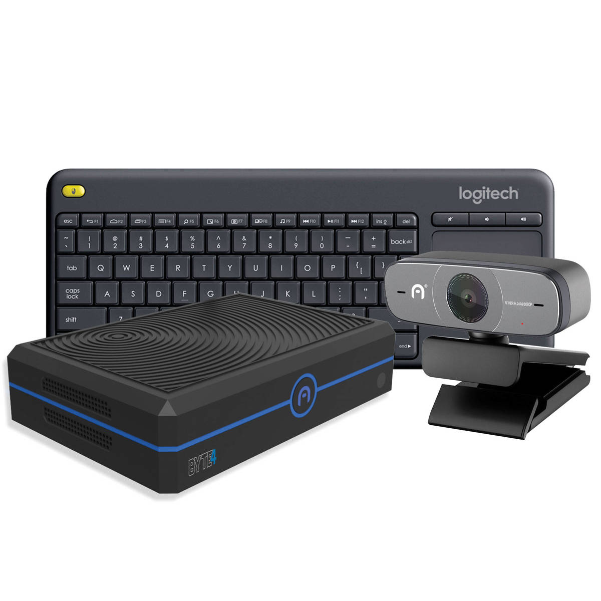 

Azulle Byte4 Pro Mini Desktop, Celeron J4125, 4GB, 64GB, W10P w/Webcam/Keyboard