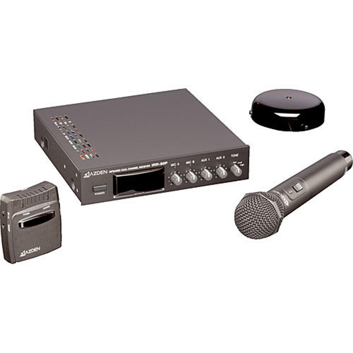 

Azden IR-CS+ Infrared Wireless Microphone & Ceiling Mounted Speaker System