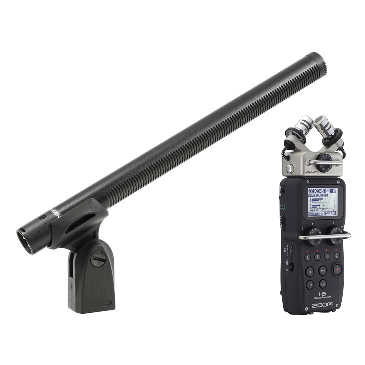 

Azden SGM-3500L Hypercardioid Broadcast Shotgun Microphone W/Zoom H6 Handy Recrd