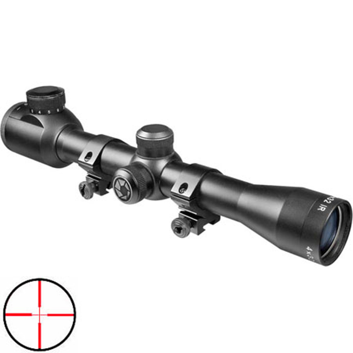 

Barska 4x32mm IR Plinker-22 Riflescope, Illum 30/30 Cross Reticle, 1" Tube