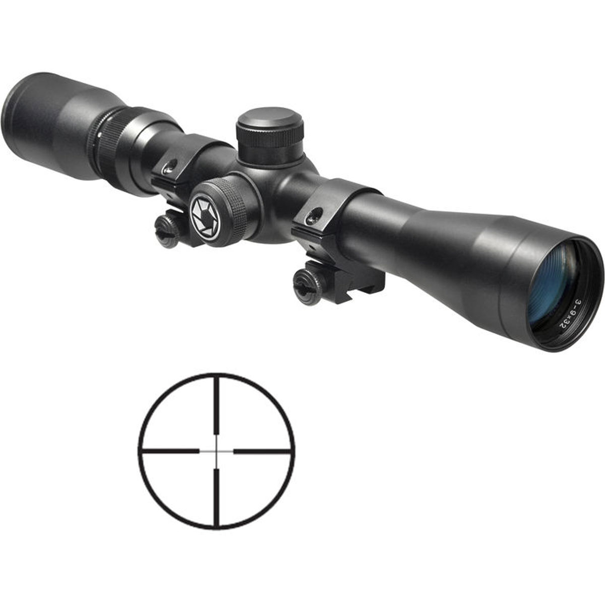 

Barska 3-9x32 Plinker-22 Riflescope, SFP 30/30 Reticle, Rings, 1" Center Tube