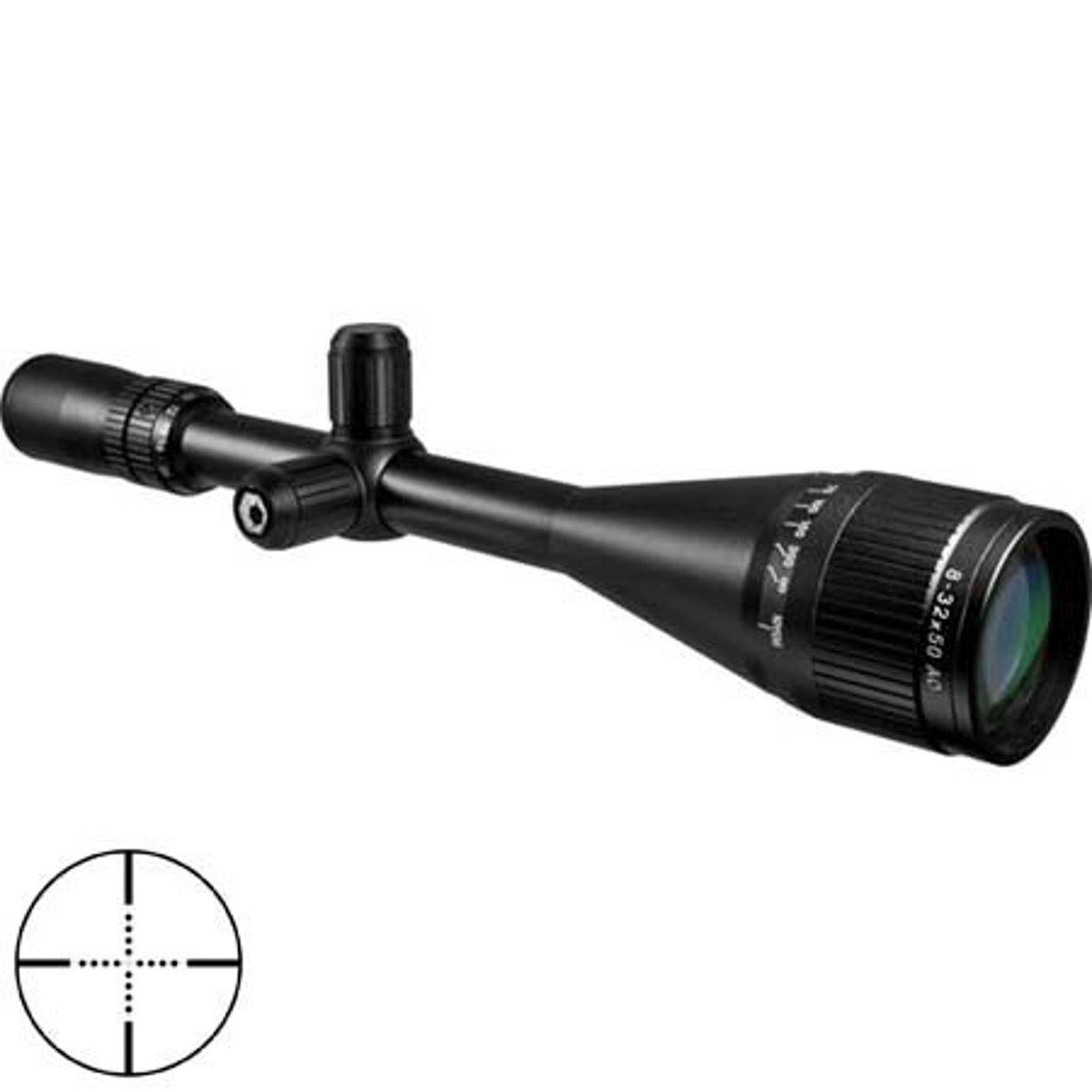 

Barska 8-32x50mm Varmint Riflescope, Mil Dot Reticle, Adj Objective, 1" Tube
