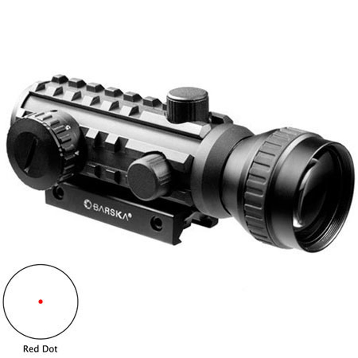 

Barska 2x30 Electro Sight Riflescope, Illum 5 MOA Red Dot Ret, Picatinny Mount