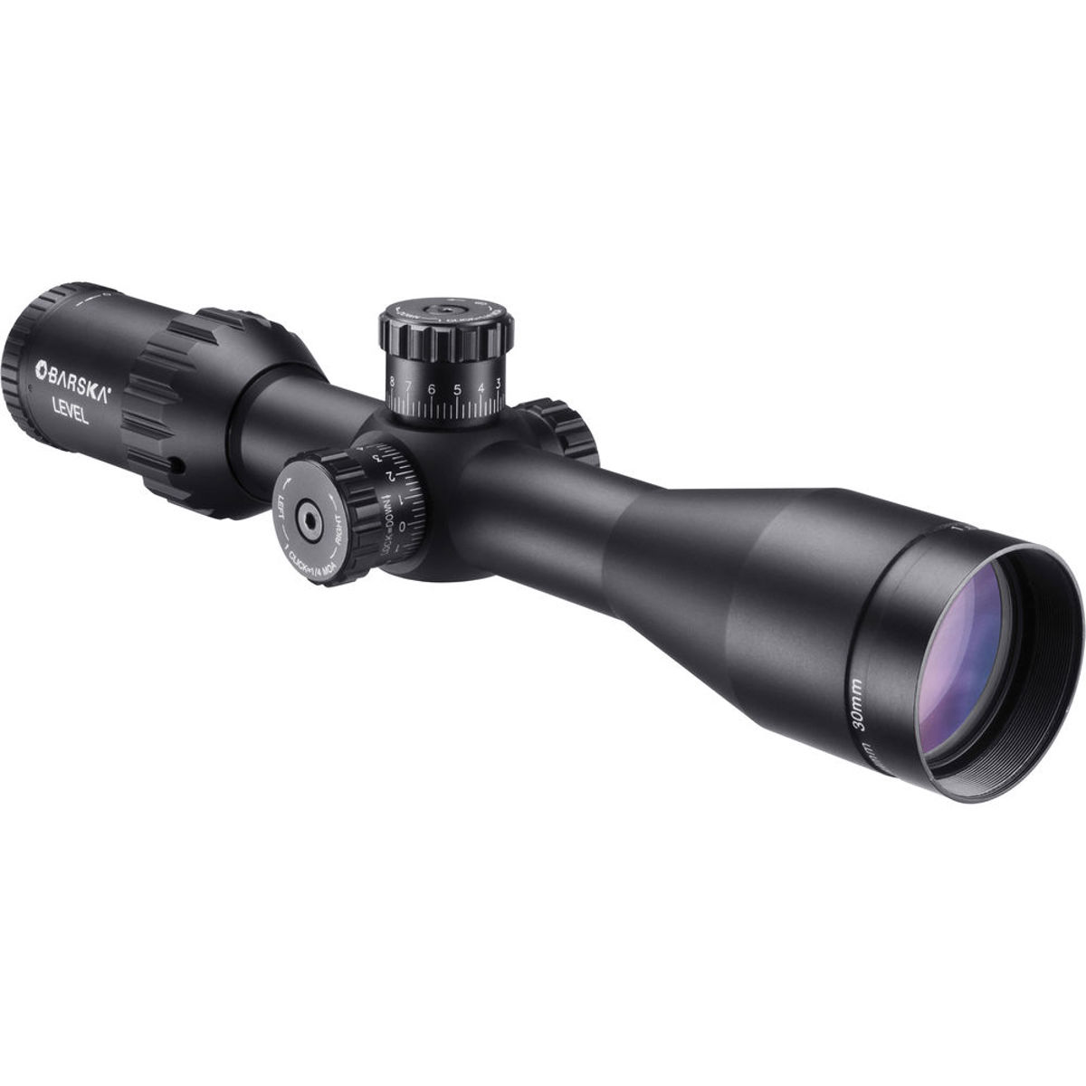 

Barska 1.5-6x44 Level Riflescope, Illum SFP MOA Ret, Side Focus, 30mm Tube