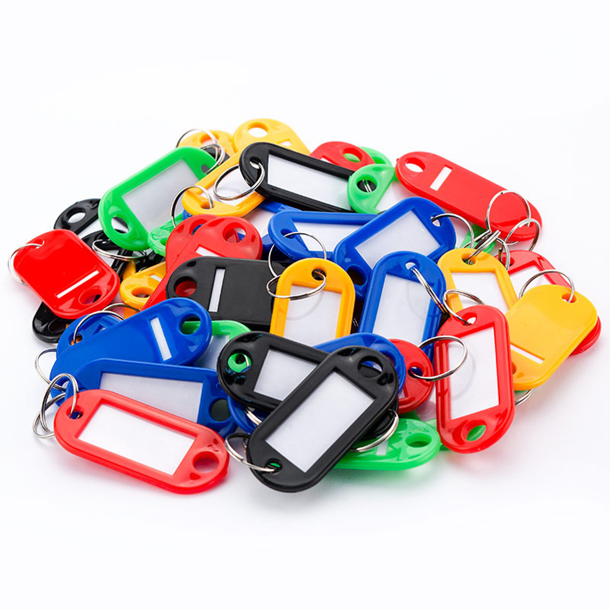 Image of Barska Assorted Plastic Key Tags with Metal Key Ring