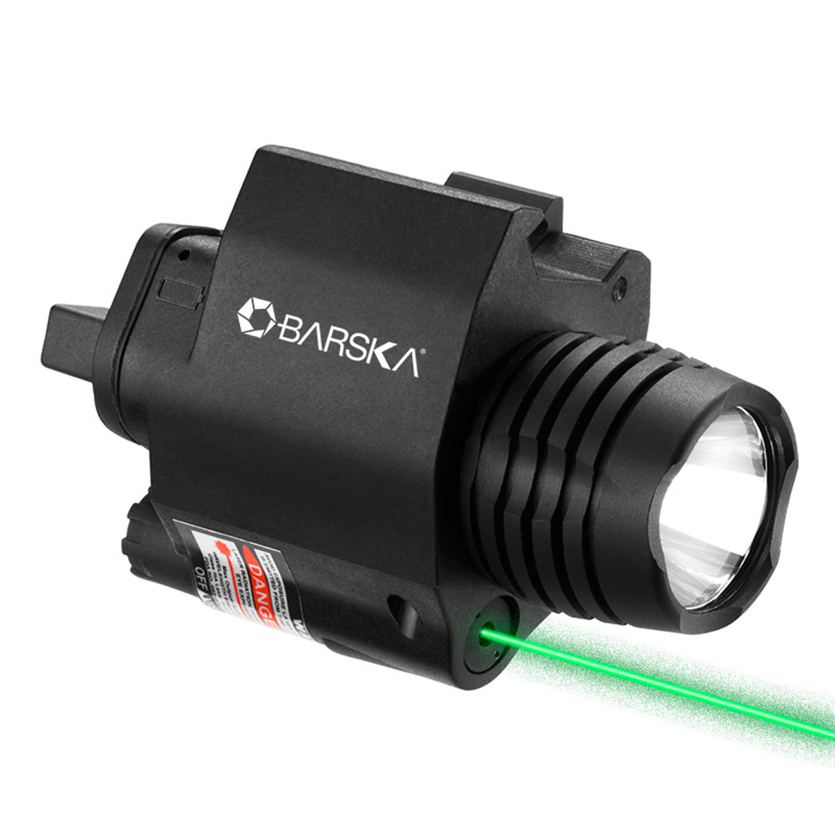 

Barska 5mW Green Laser with 200 Lumen Flashlight, Integrated Picatinny Mount