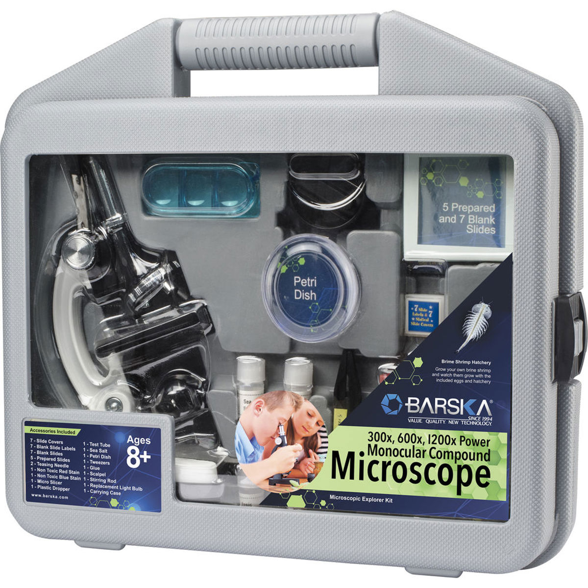 Image of Barska Microscope Kit with Carrying Case for Children