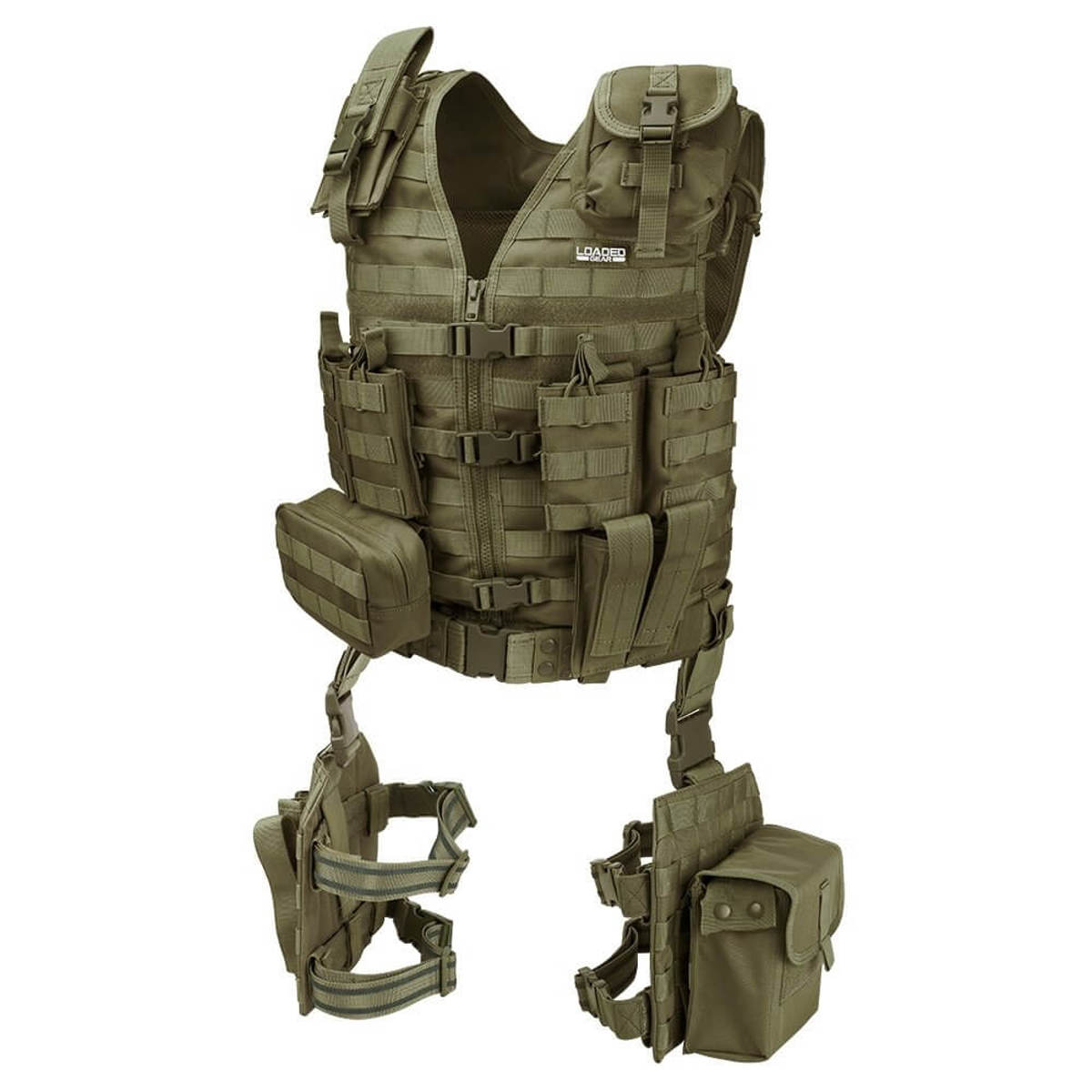 

Barska Loaded Gear VX-100 Tactical Vest and Leg Platforms, OD Green