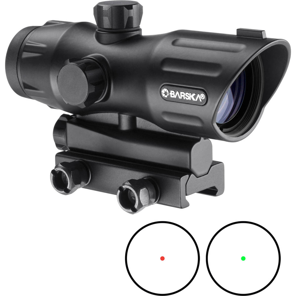 

Barska 1x30 Tactical Electrosight with Red-Green 5 MOA Dot Reticle, Matte Black