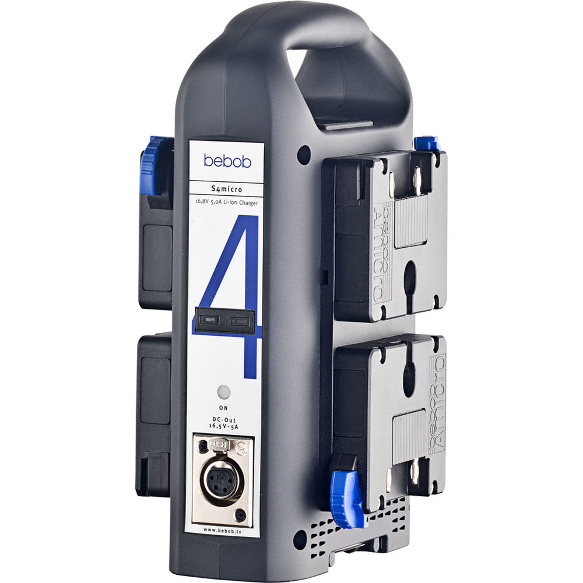 

bebob AS4MICRO 4-Ch Amicro Quick Charger for Li-Ion Batteries, 80W DC-Out