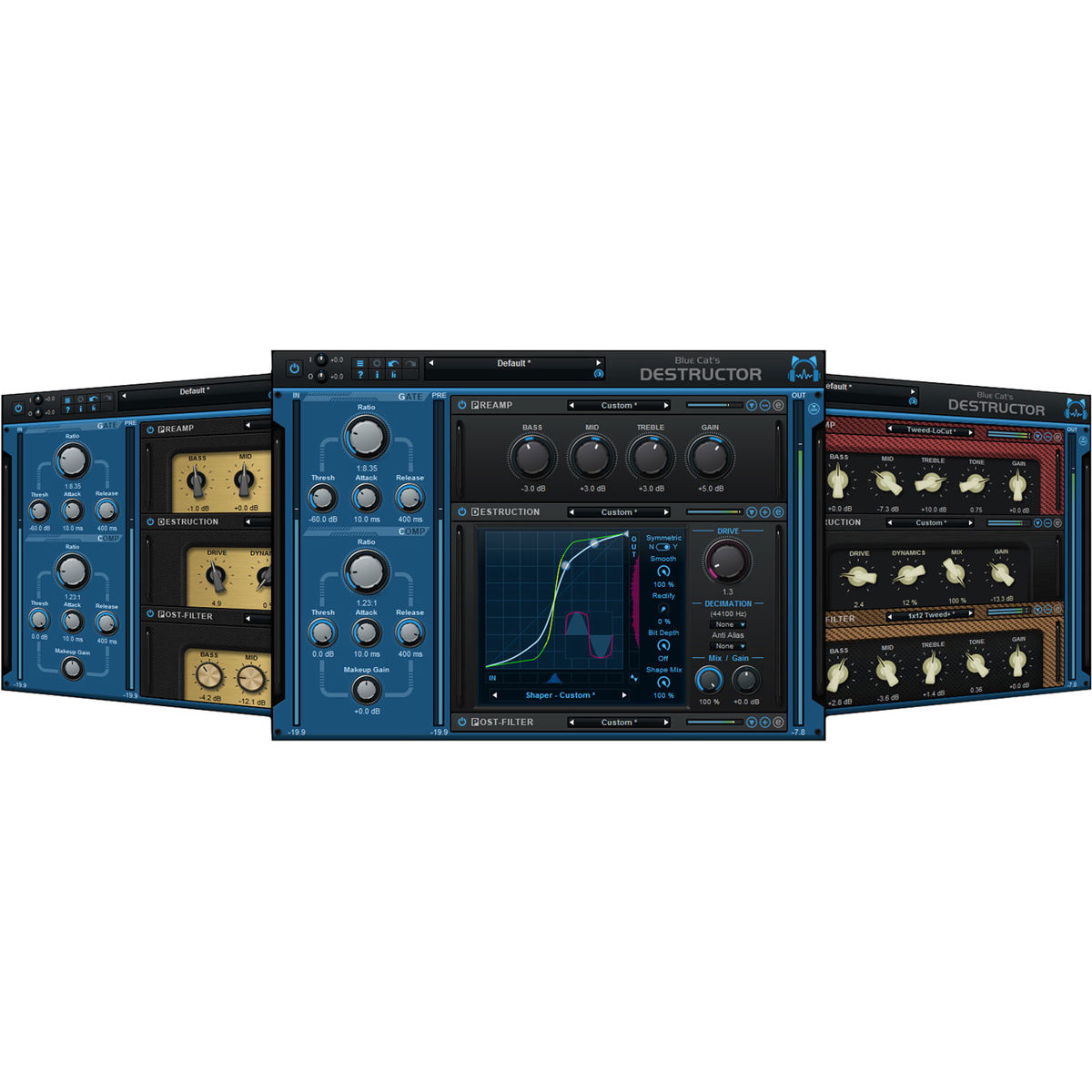 

Blue Cat Audio Destructor Distortion & Amp Simulation Software Plug-In, Download