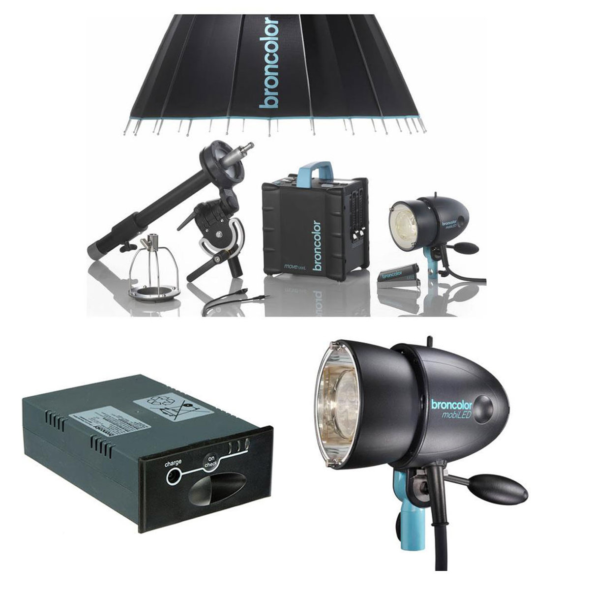 

Broncolor Move 1200 L Outdoor 1-Head Para Flash Kit W/Lamphead / Lithium Battery