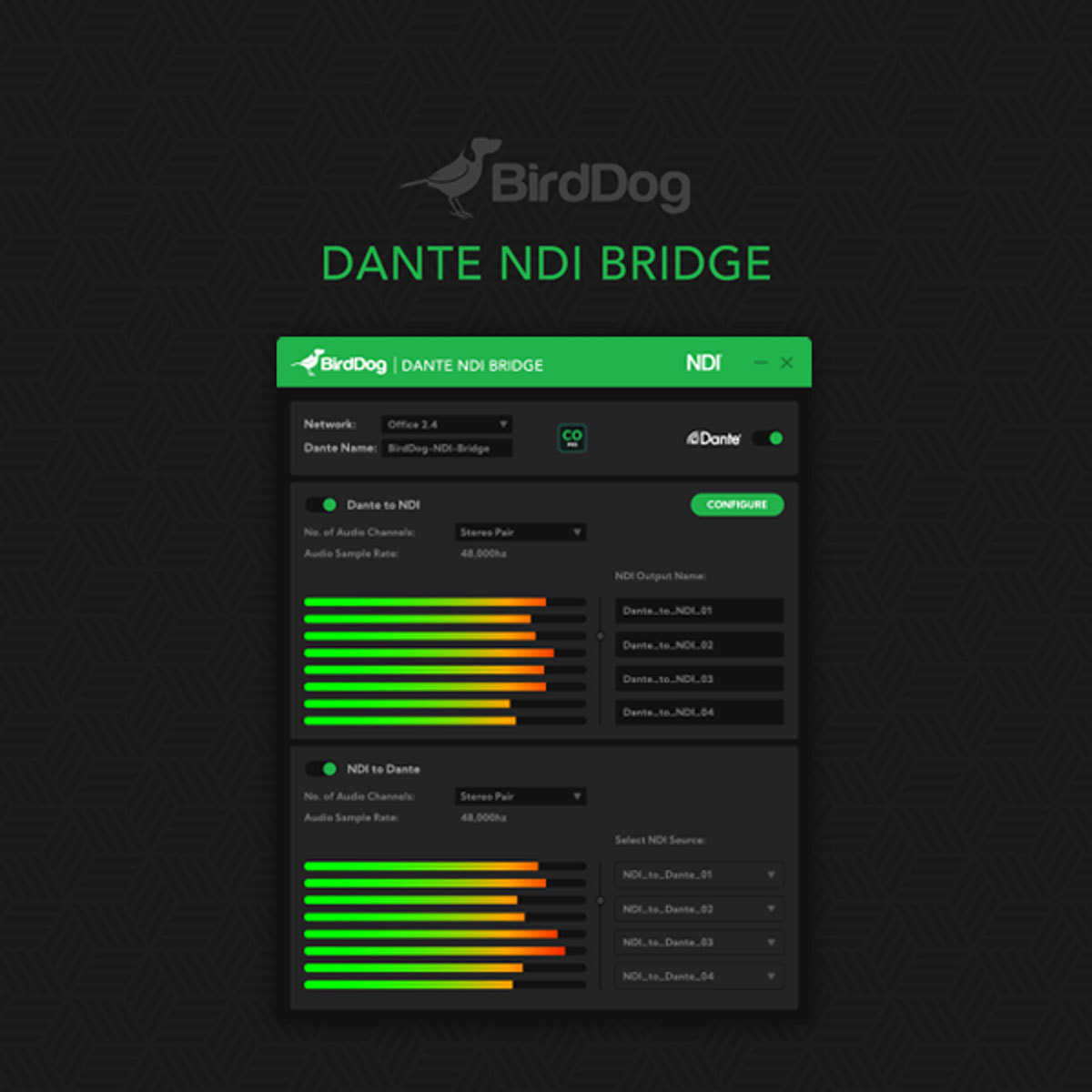 

BirdDog Dante NDI Bridge Software, Download